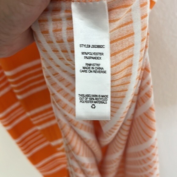 Jolie and Joy womans XL striped orange dress - Picture 9 of 12